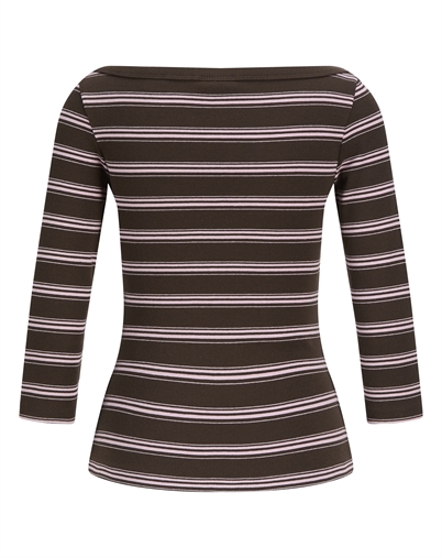 JJXX - JXFifi Striped Boatneck Bluse - Demitasse